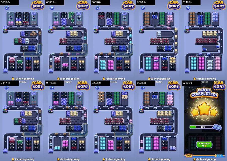 Car Sort: Color Puzzle Level 512 route reference