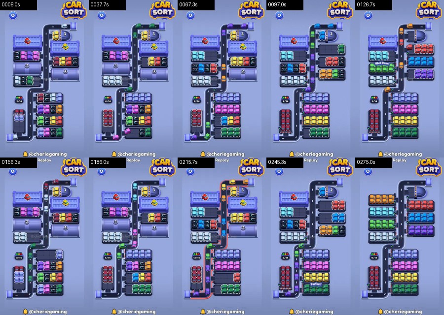 Car Sort: Color Puzzle Level 513 route reference