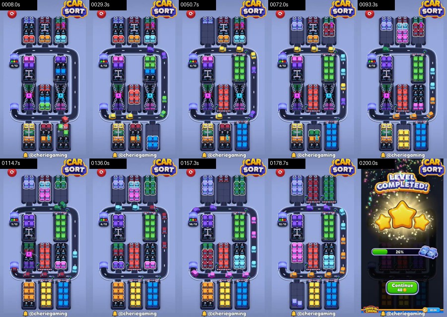 Car Sort: Color Puzzle Level 514 route reference