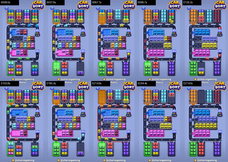 Car Sort: Color Puzzle Level 516 route reference