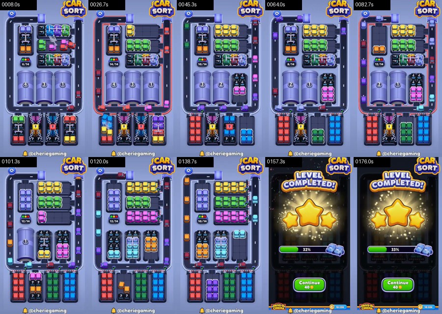 Car Sort: Color Puzzle Level 517 route reference