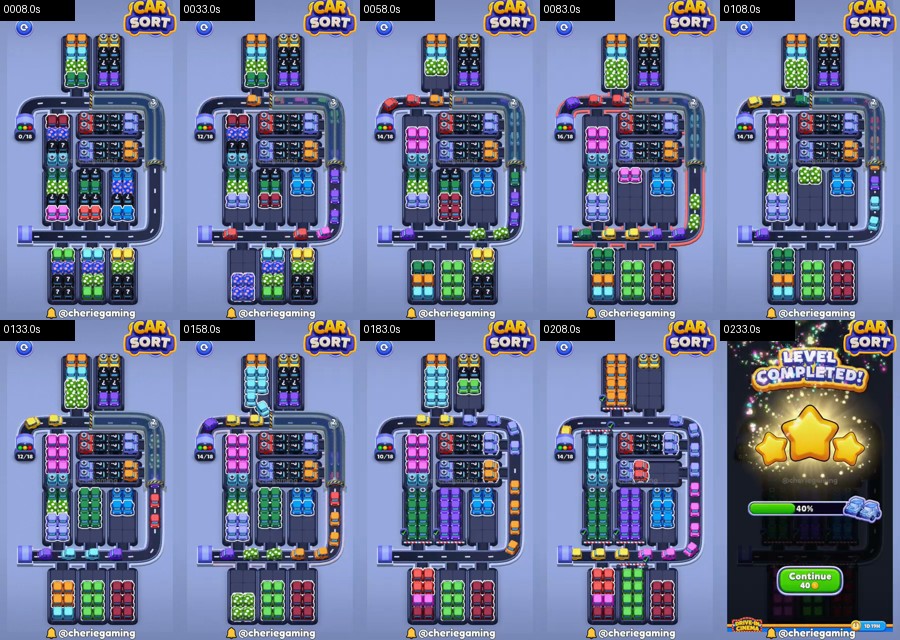 Car Sort: Color Puzzle Level 521 route reference