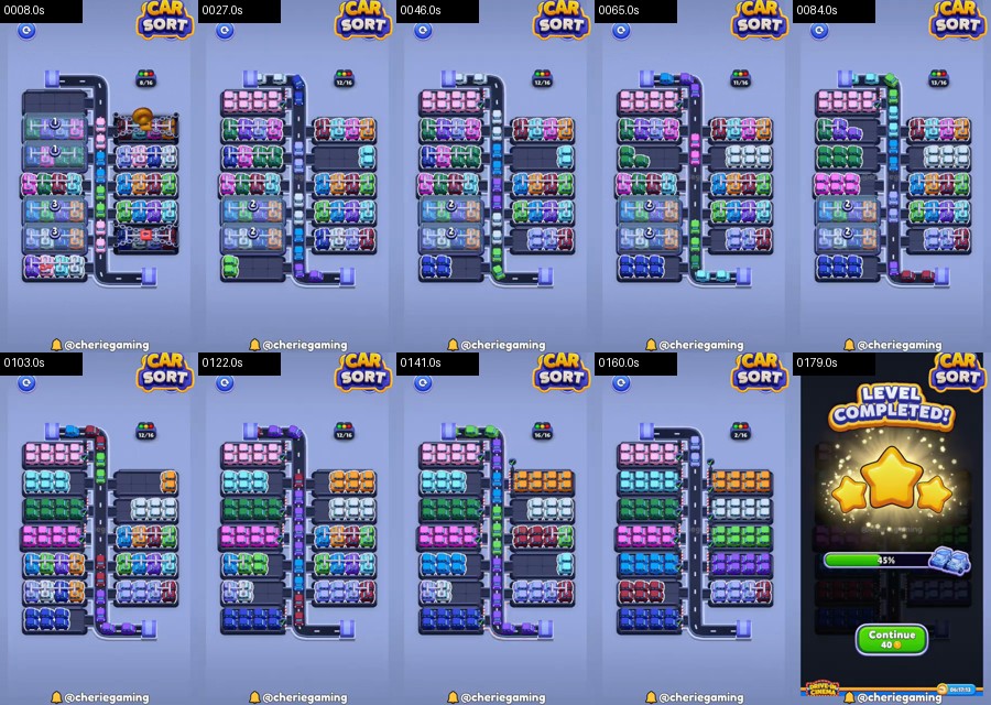 Car Sort: Color Puzzle Level 523 route reference