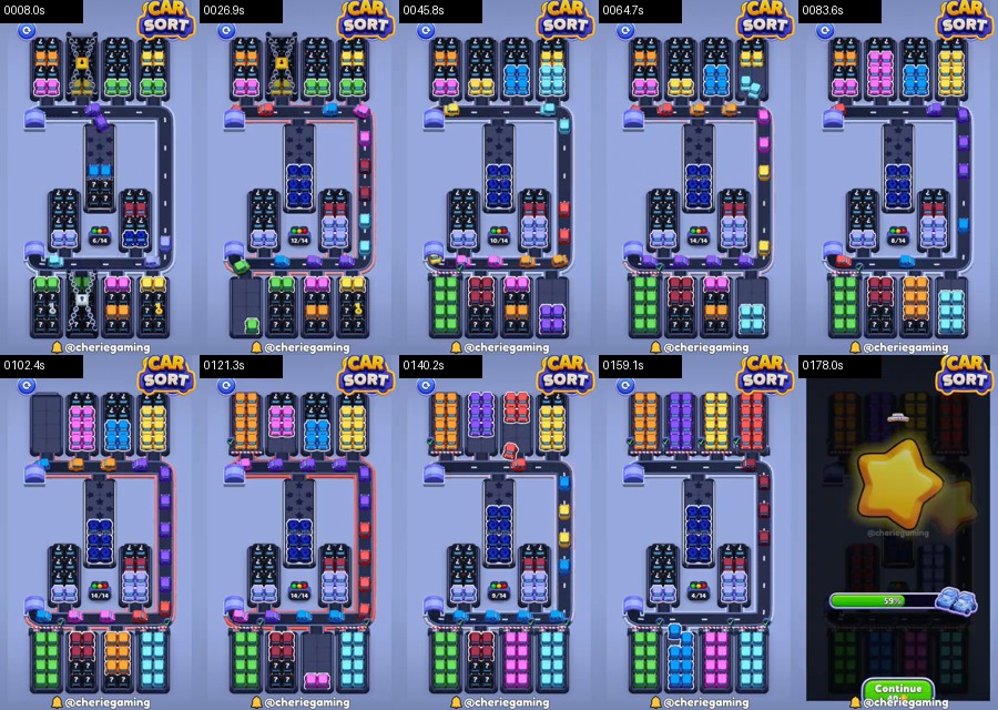 Car Sort: Color Puzzle Level 531 route reference