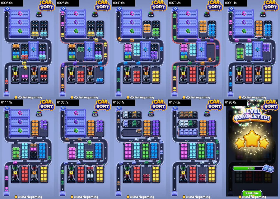 Car Sort: Color Puzzle Level 532 route reference