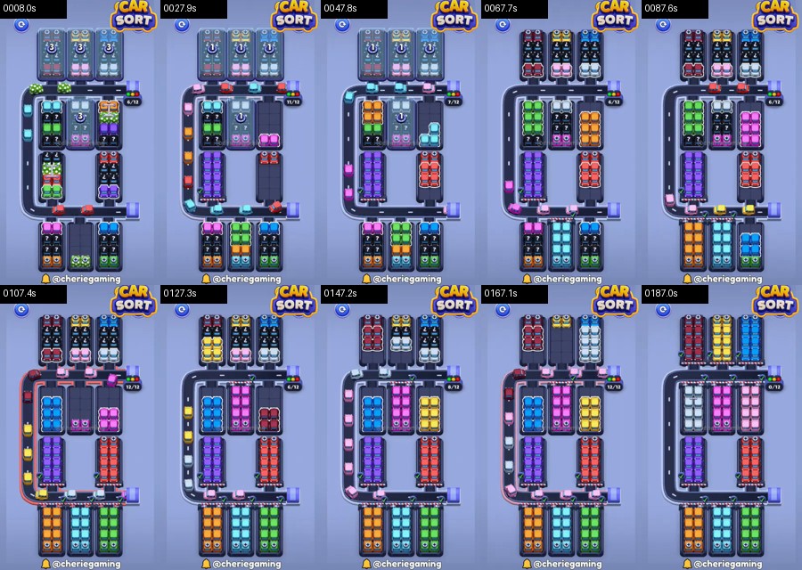 Car Sort: Color Puzzle Level 533 route reference