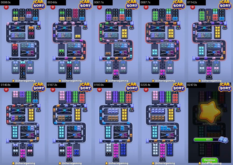 Car Sort: Color Puzzle Level 534 route reference