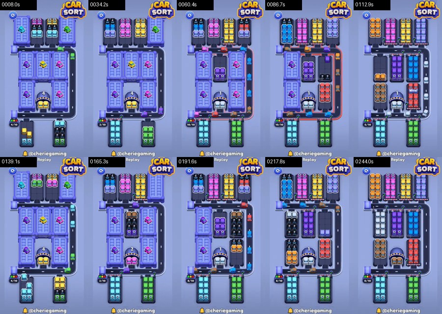 Car Sort: Color Puzzle Level 535 route reference