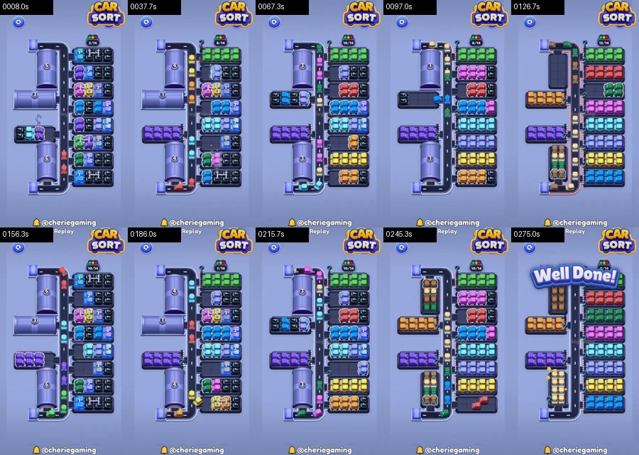 Car Sort: Color Puzzle Level 536 route reference