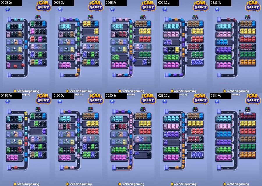 Car Sort: Color Puzzle Level 538 route reference