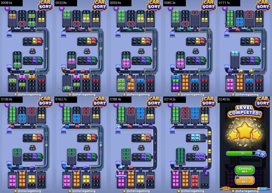 Car Sort: Color Puzzle Level 539 route reference