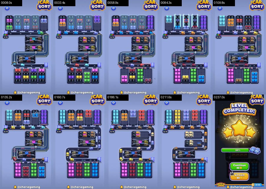 Car Sort: Color Puzzle Level 542 route reference