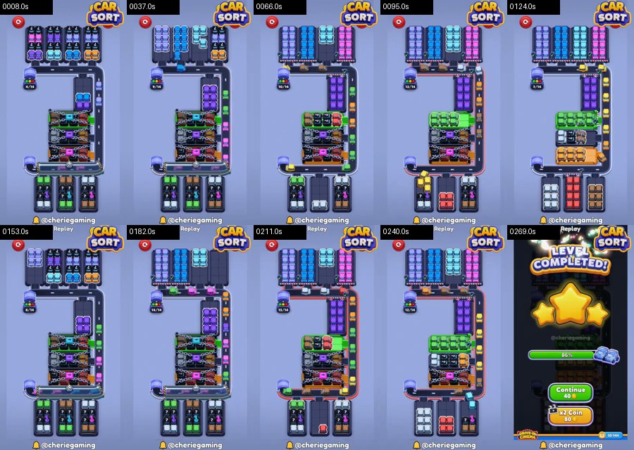 Car Sort: Color Puzzle Level 544 route reference