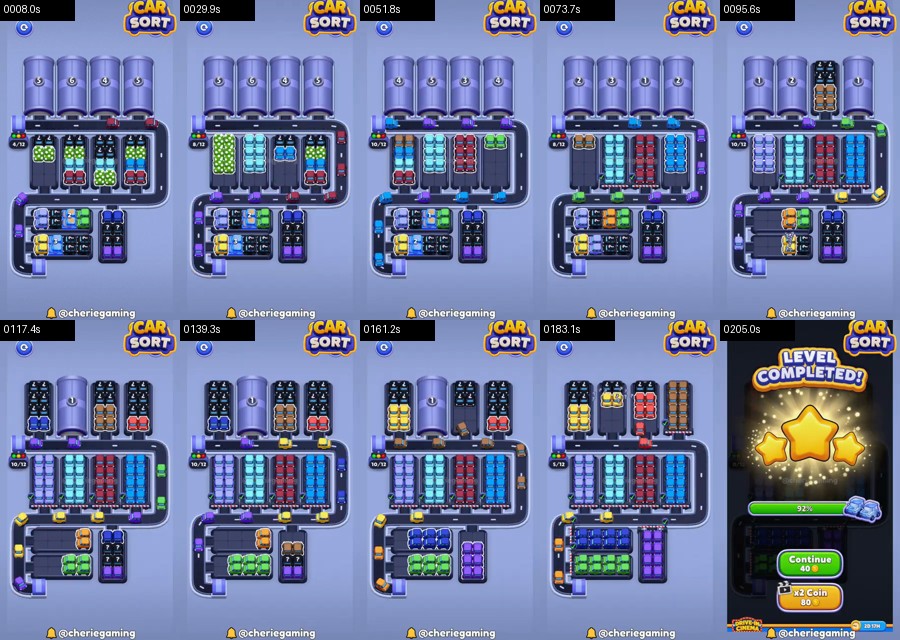 Car Sort: Color Puzzle Level 546 route reference