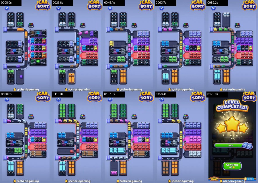Car Sort: Color Puzzle Level 547 route reference