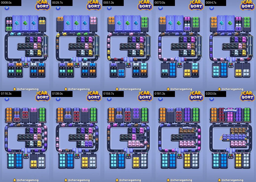 Car Sort: Color Puzzle Level 548 route reference
