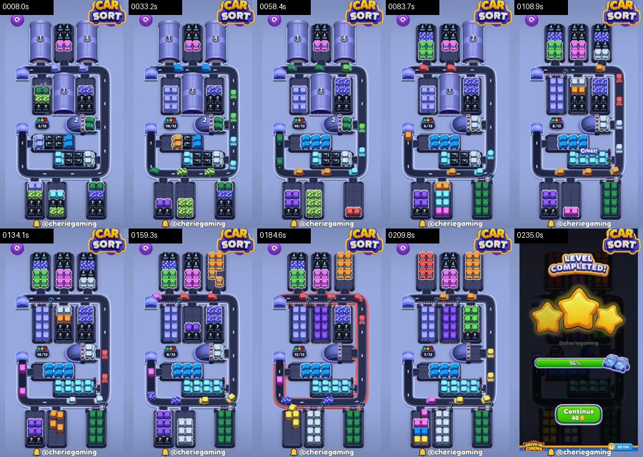 Car Sort: Color Puzzle Level 549 route reference