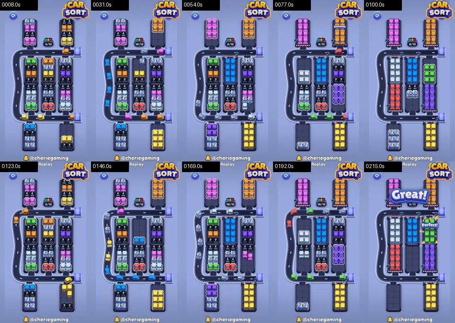Car Sort: Color Puzzle Level 552 route reference