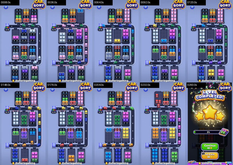 Car Sort: Color Puzzle Level 553 route reference