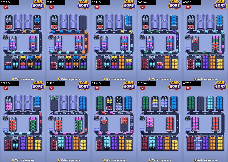 Car Sort: Color Puzzle Level 554 route reference
