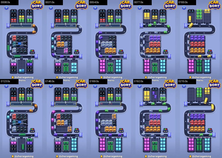 Car Sort: Color Puzzle Level 555 route reference