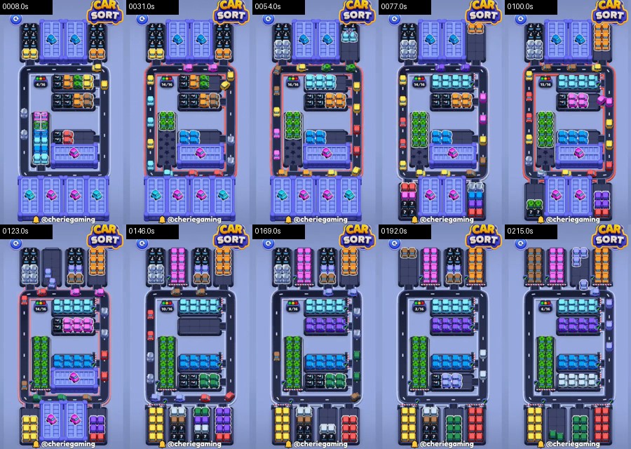 Car Sort: Color Puzzle Level 556 route reference