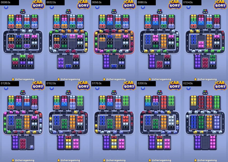 Car Sort: Color Puzzle Level 558 route reference