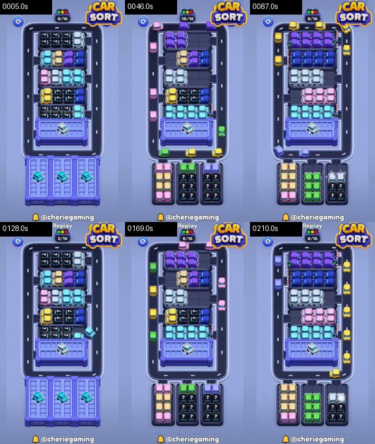 Car Sort Level 88 board analysis frames